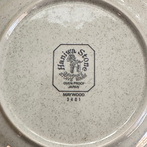 Vintage Haniwa Stoneware Maywood Poppy Salad Plate - Picture 3 of 3